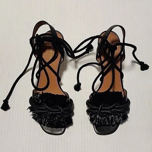 Tory Burch Rope Block Heel Sandals - 9.5 - Picture 4 of 8